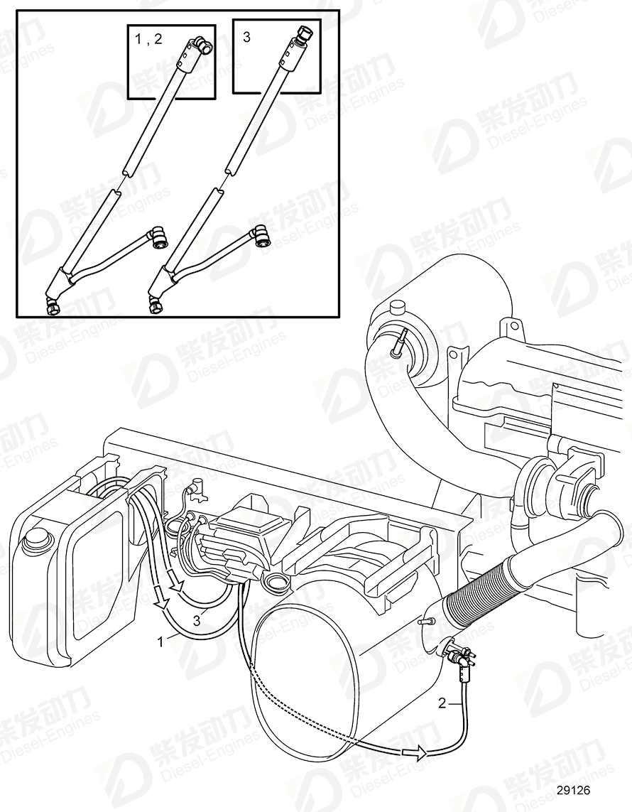 volvo penta Hose, red 21922736 Drawing volvo penta Hose, red 21922736 Drawing